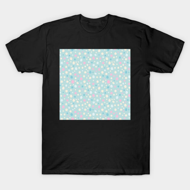 Sweet Blue Polka Dots T-Shirt by greenoriginals